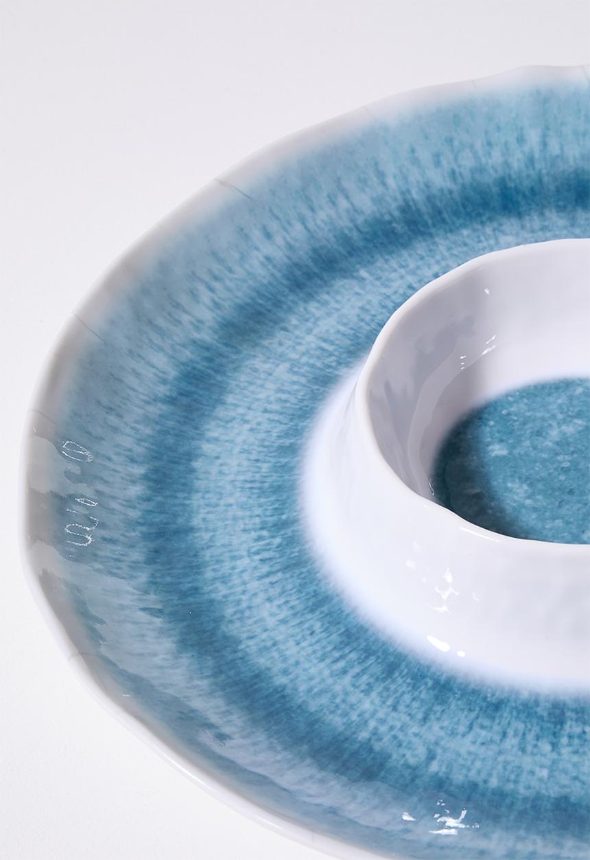 Excellent Houseware - Glaze Melamine Dip Plate 35cm - Blue 