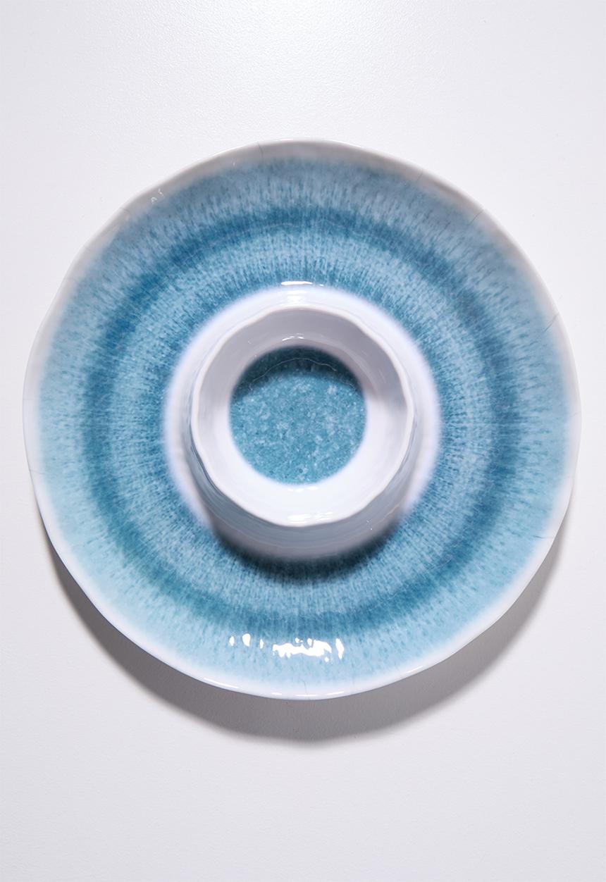 Excellent Houseware - Glaze Melamine Dip Plate 35cm - Blue 