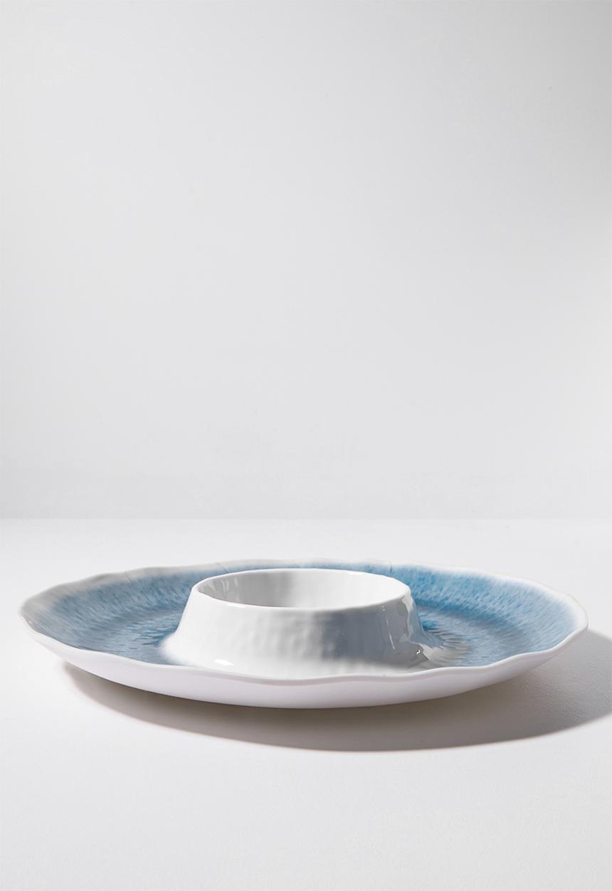 Excellent Houseware - Glaze Melamine Dip Plate 35cm - Blue 