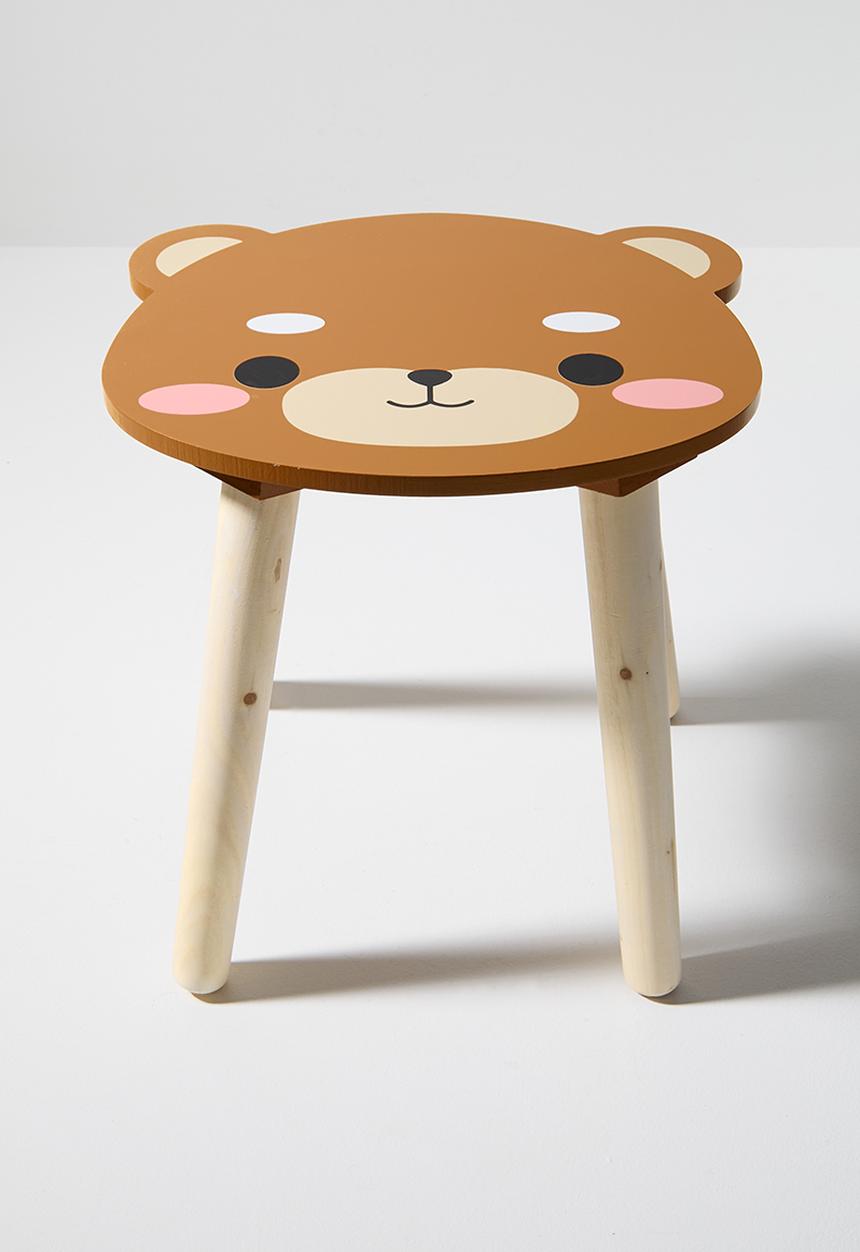 H&S - Teddy Bear Stool - Brown