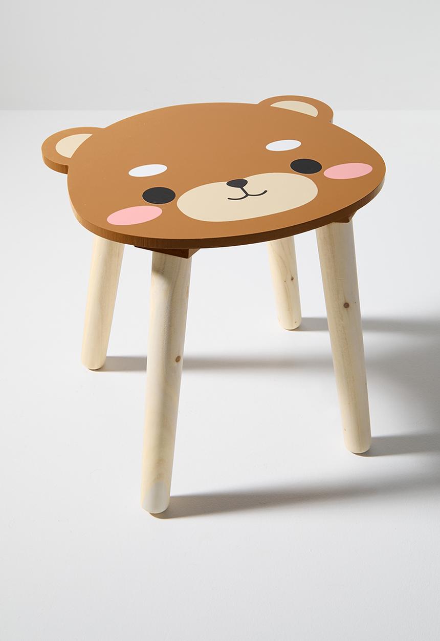 H&S - Teddy Bear Stool - Brown