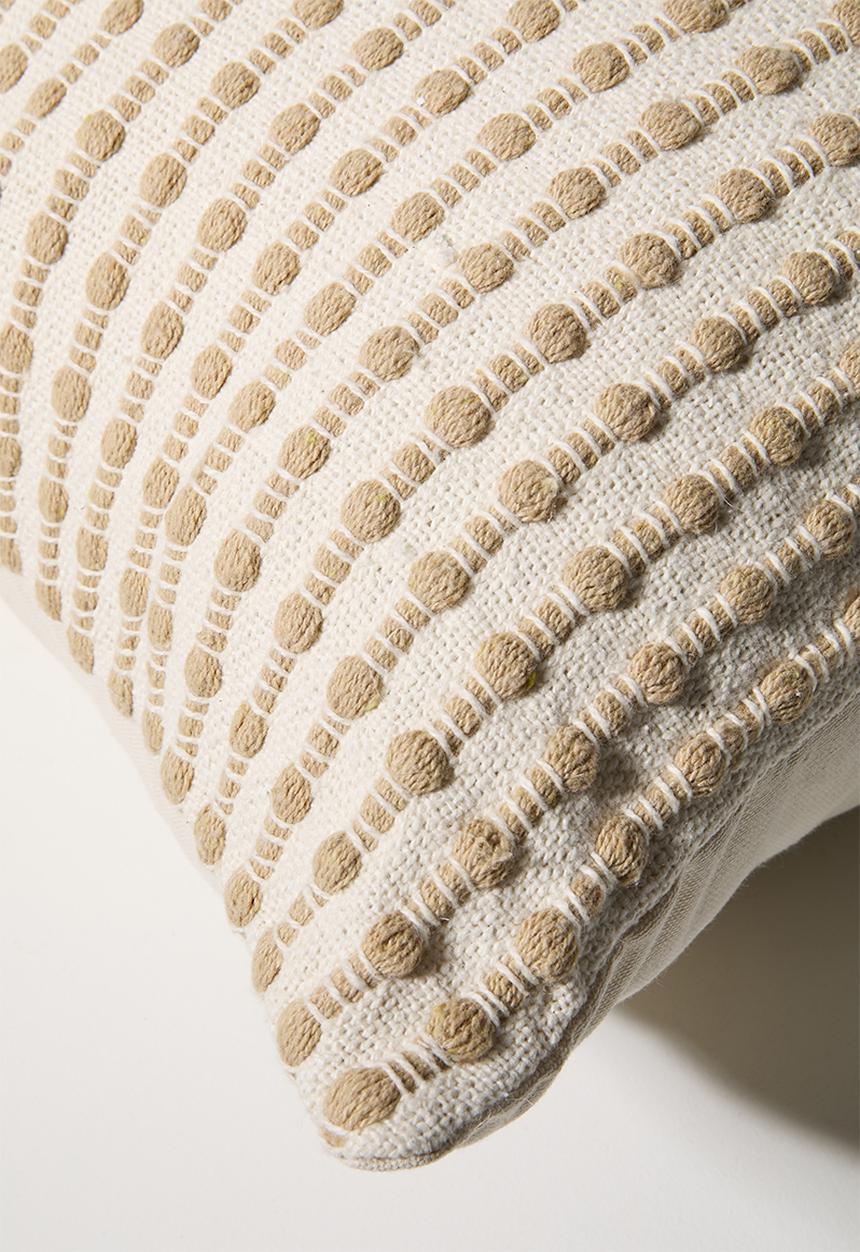 Sixth Floor - Eve  Woven Stripe Cushion Cover - Natural