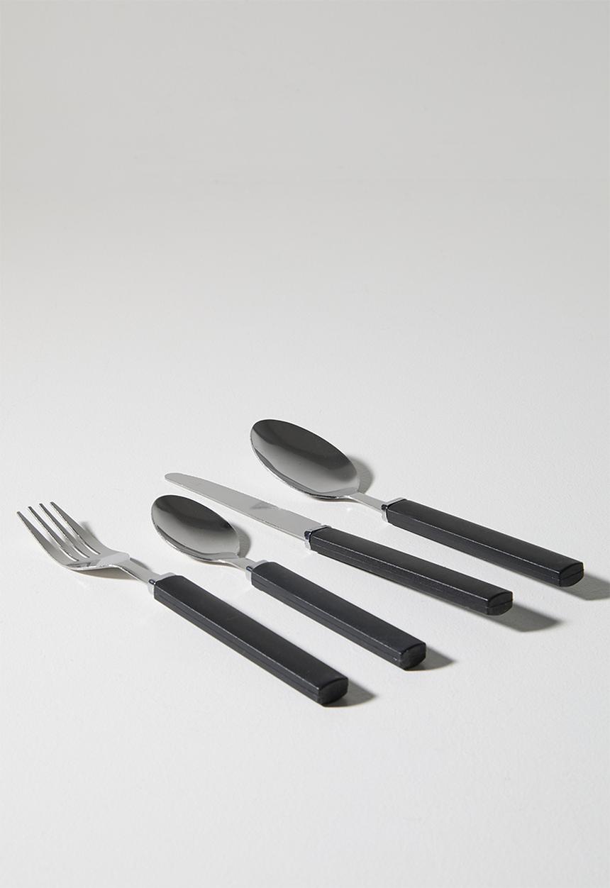 Excellent Houseware - Chrome S steel  17pcs cutlery set - Black