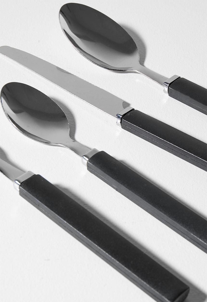 Excellent Houseware - Chrome S steel  17pcs cutlery set - Black