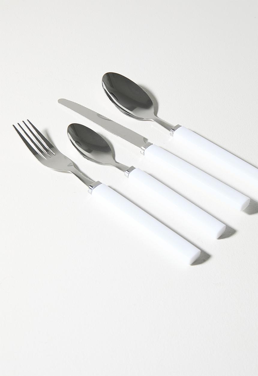 Excellent Houseware - Chrome S steel 17pcs cutlery set - White