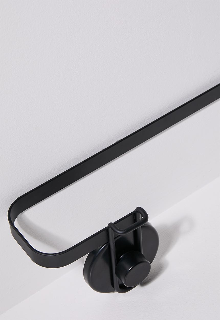 Bathroom Solutions - Suction towel rack black 60cm