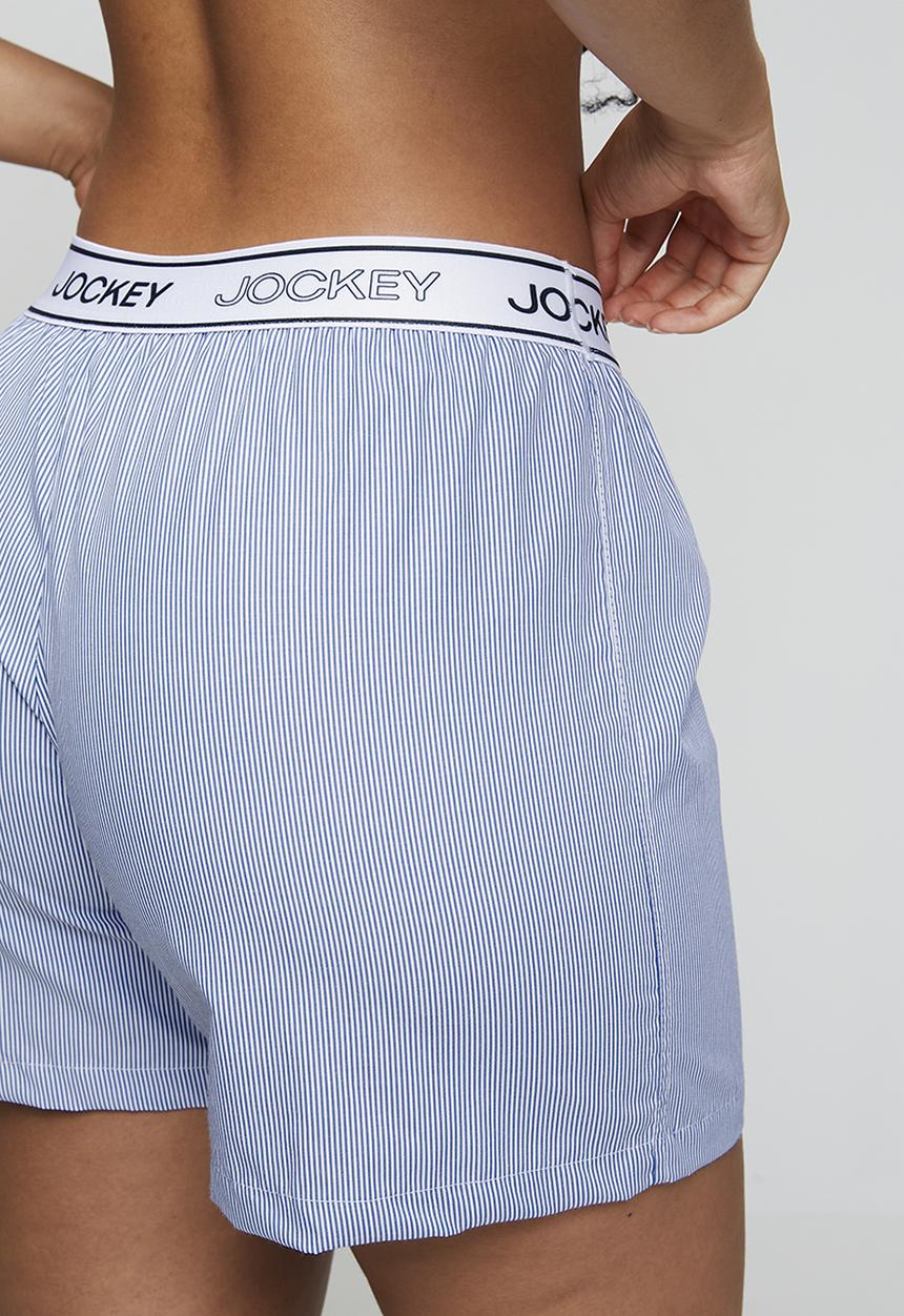 Jockey - Easy edit woven stripe boxer short - blue