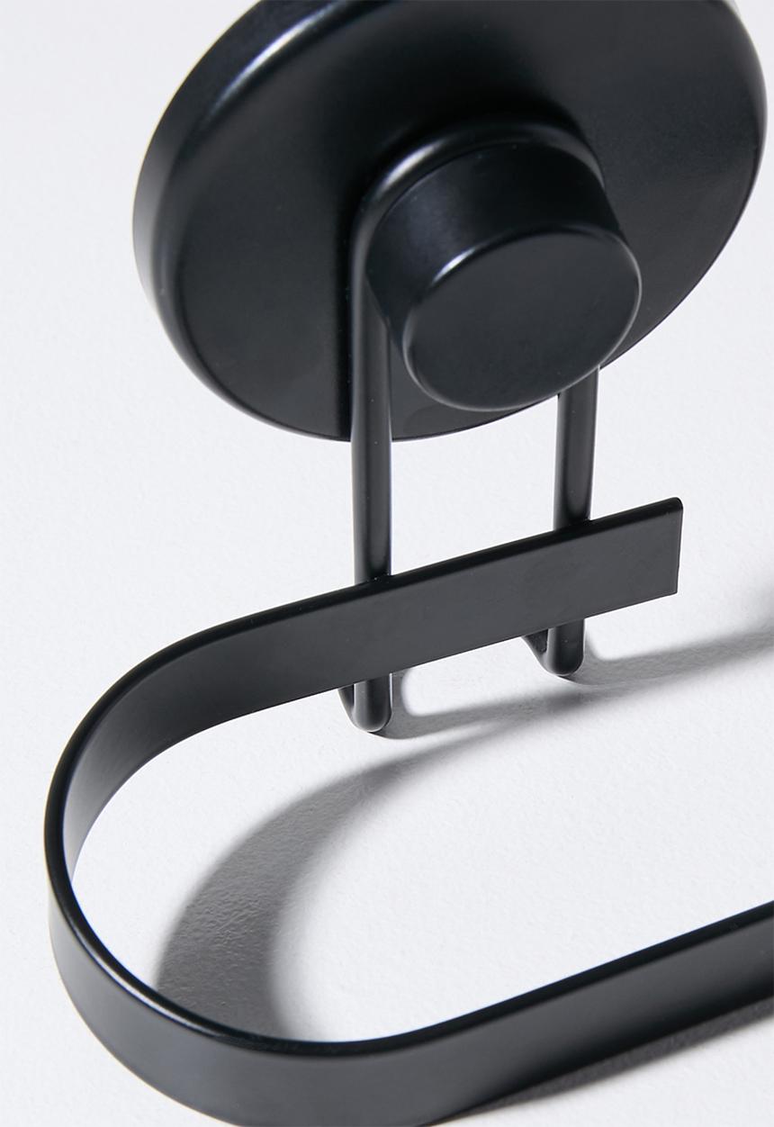 Bathroom Solutions - Suction toilet roll holder - black