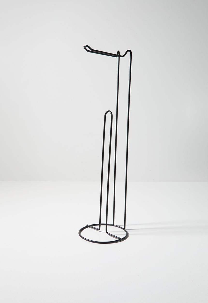 Bathroom Solutions - Toilet roll holder coated metal - black