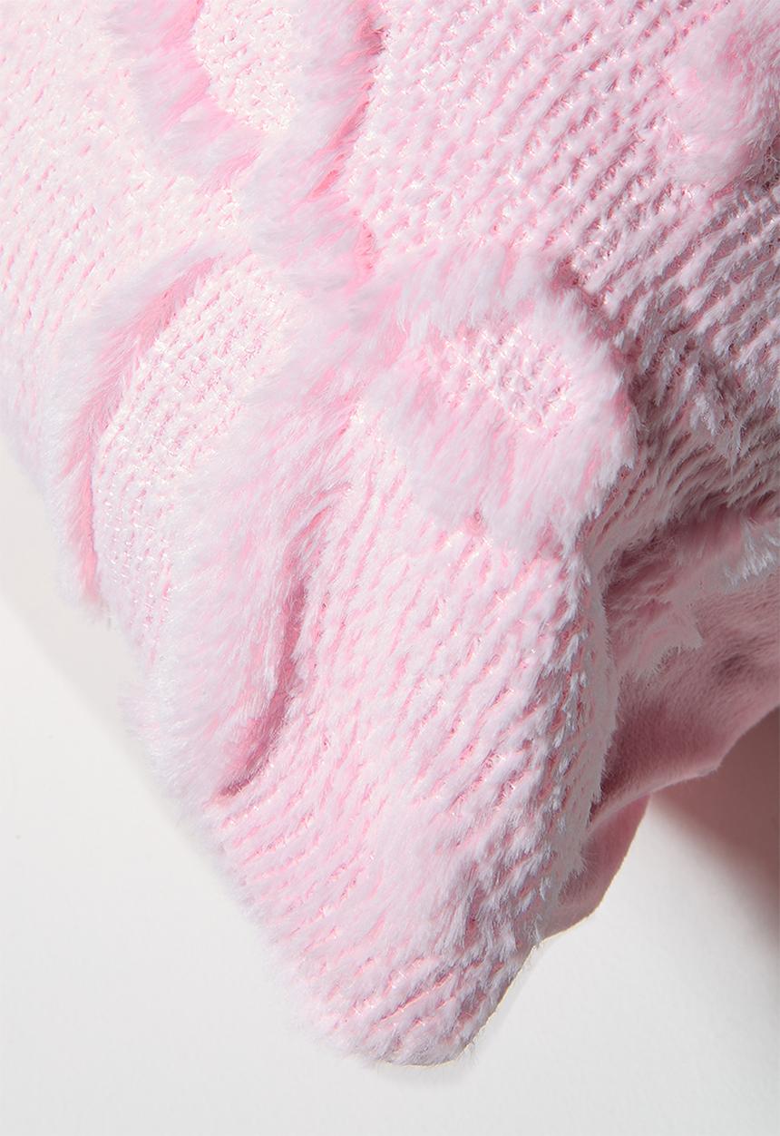 Pop Candy - Textured all-over bow cushion cover - pink