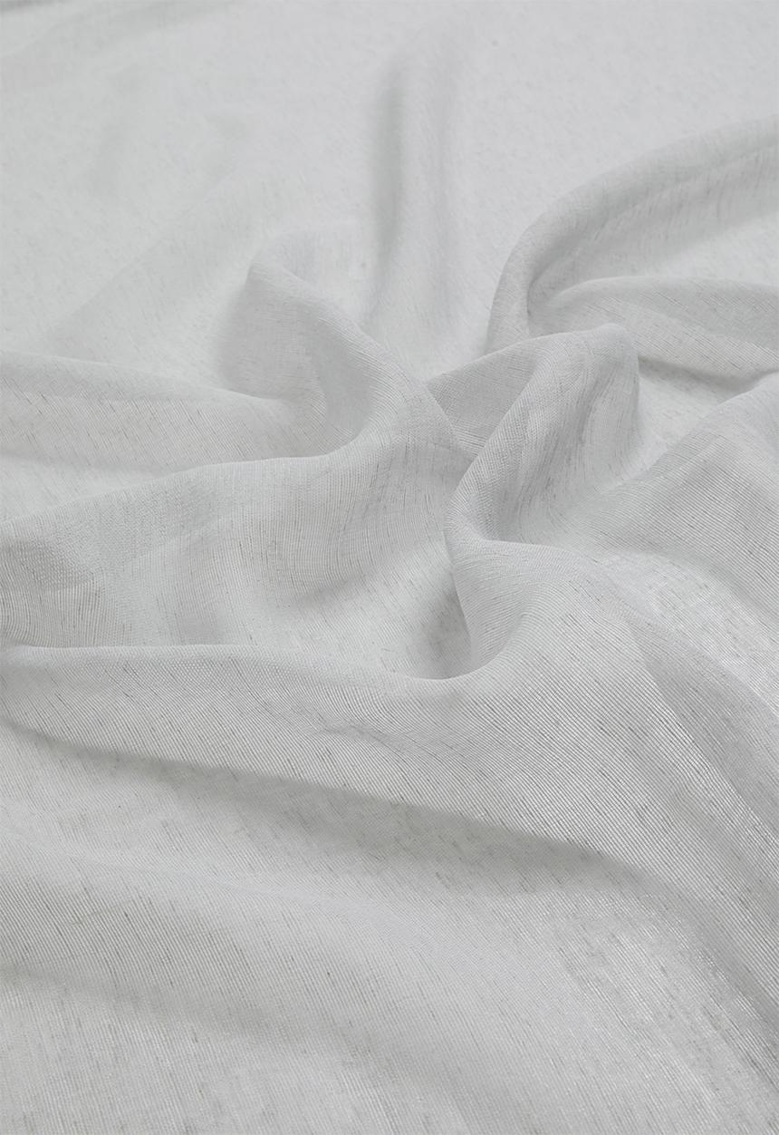 Sixth Floor - Linen Look Textured Slub Semi Sheer Eyelet Curtain - Grey