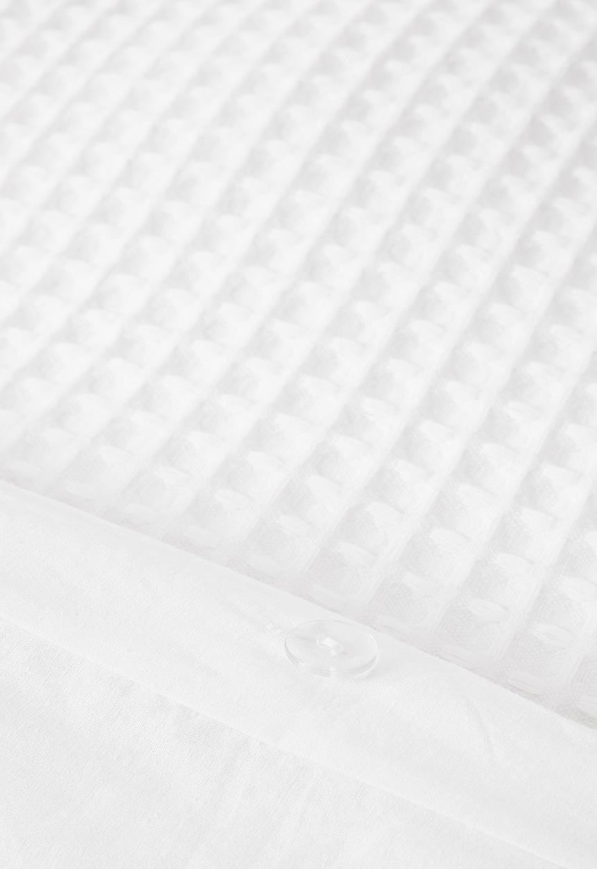Sixth Floor - Mesa Cotton Waffle Duvet Cover Set - White