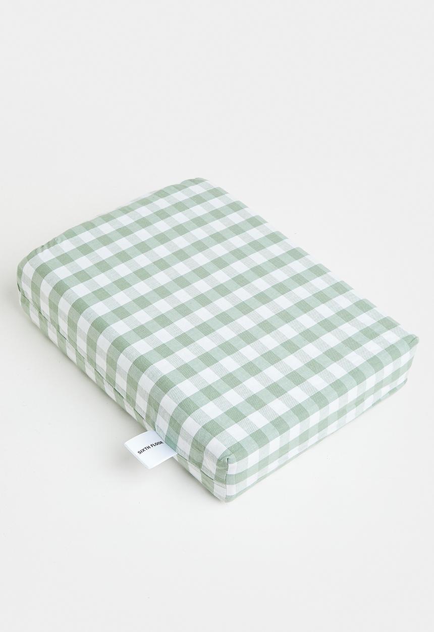 Sixth Floor - Alcove Cotton Yarn Dye Check Duvet Cover - Olive & White