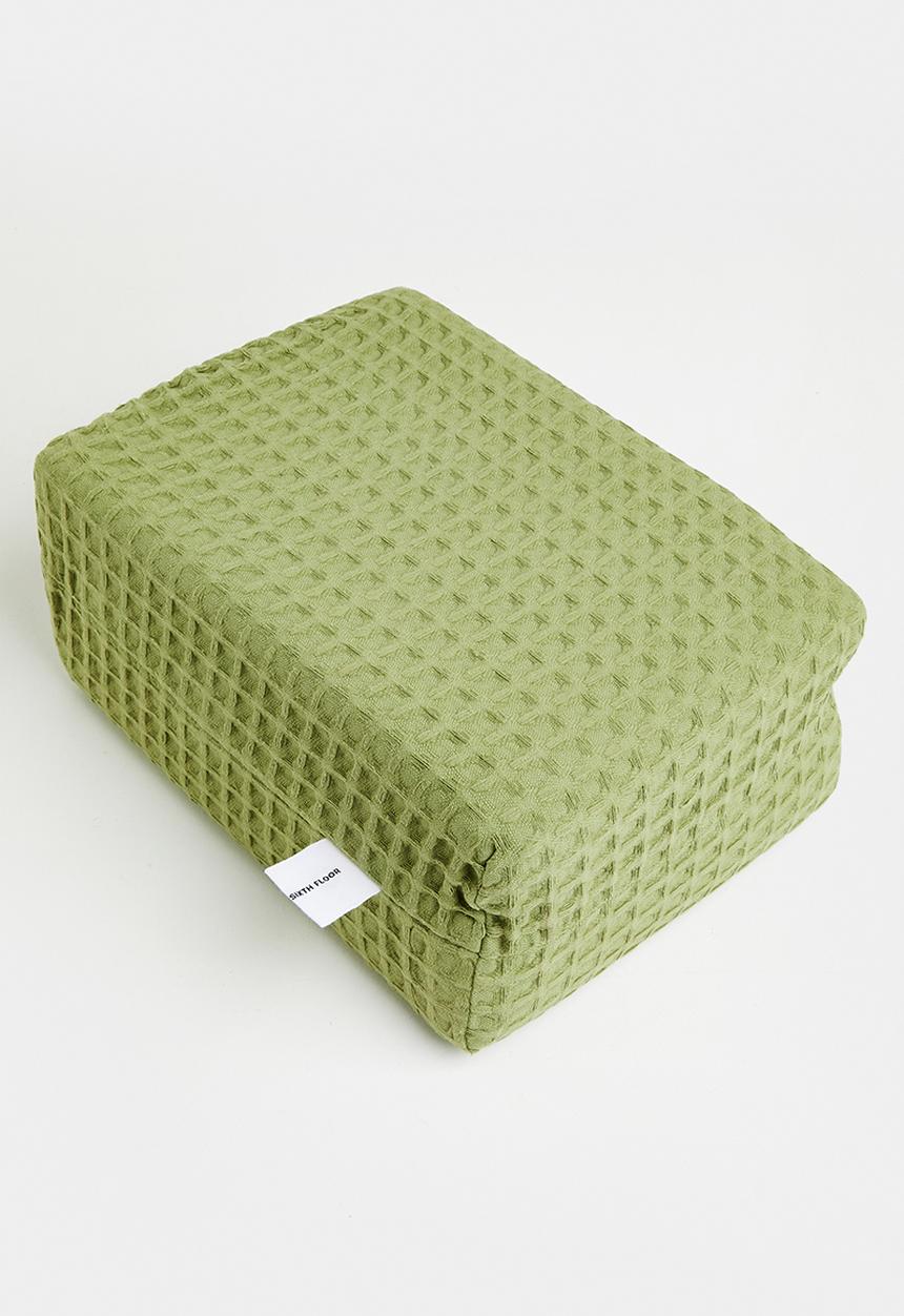 Sixth Floor - Mesa Cotton Waffle Duvet Cover Set - Sage