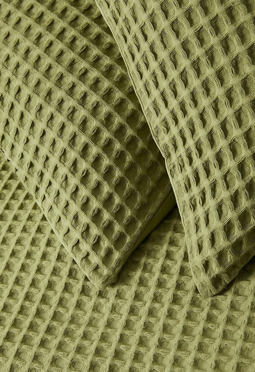 Sixth Floor - Mesa Cotton Waffle Duvet Cover Set - Sage