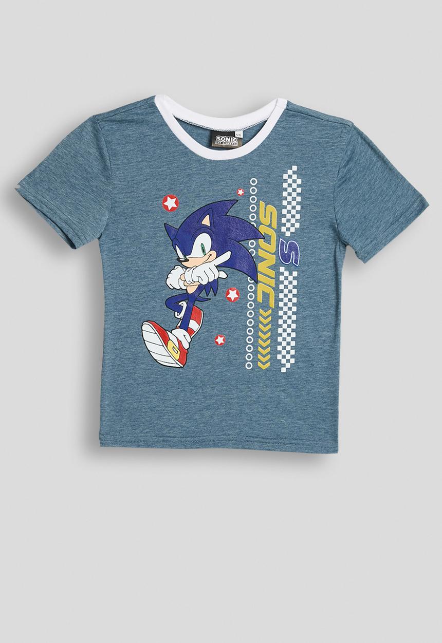Pop Candy - Sonic The Hedgehog tee - blue melange