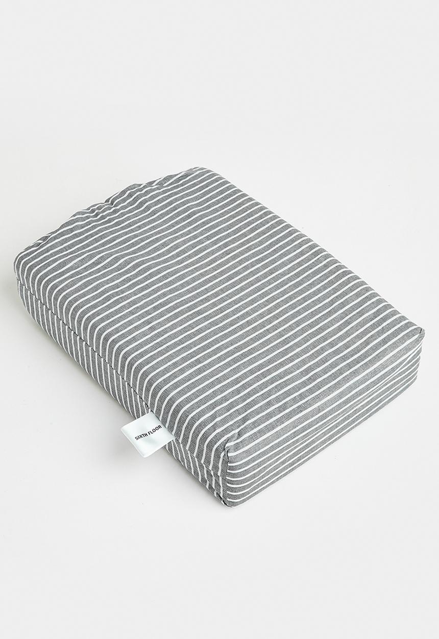 Sixth Floor - Slate Cotton Yarn Dye Stripe Duvet Cover - Grey