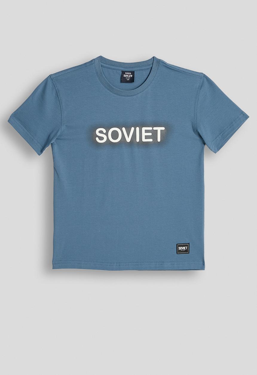 SOVIET - Boys s/Slv Box Fit Fashion Tee -Airforce
