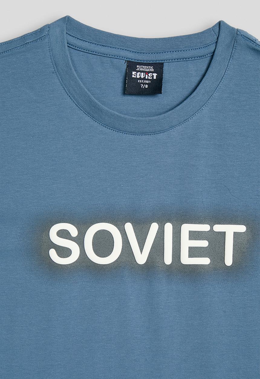 SOVIET - Boys s/Slv Box Fit Fashion Tee -Airforce