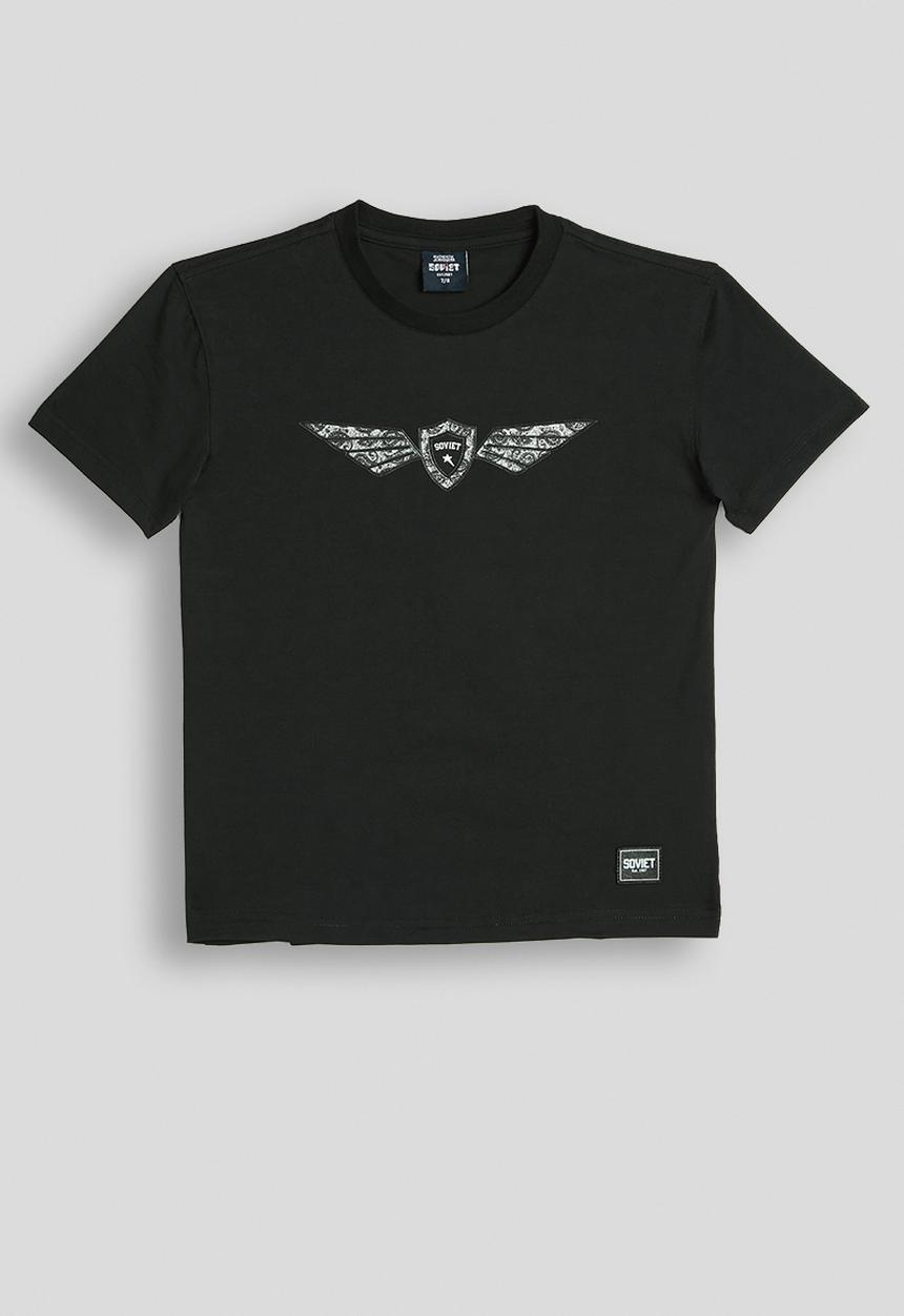 SOVIET - Boys S/Slv Crew Neck Tee (Box Fit) - Black
