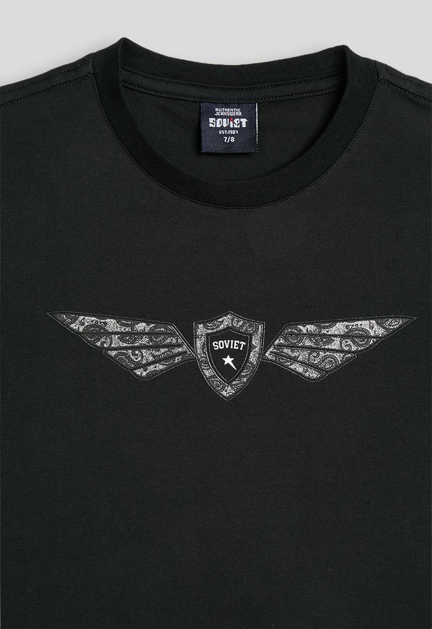 SOVIET - Boys S/Slv Crew Neck Tee (Box Fit) - Black