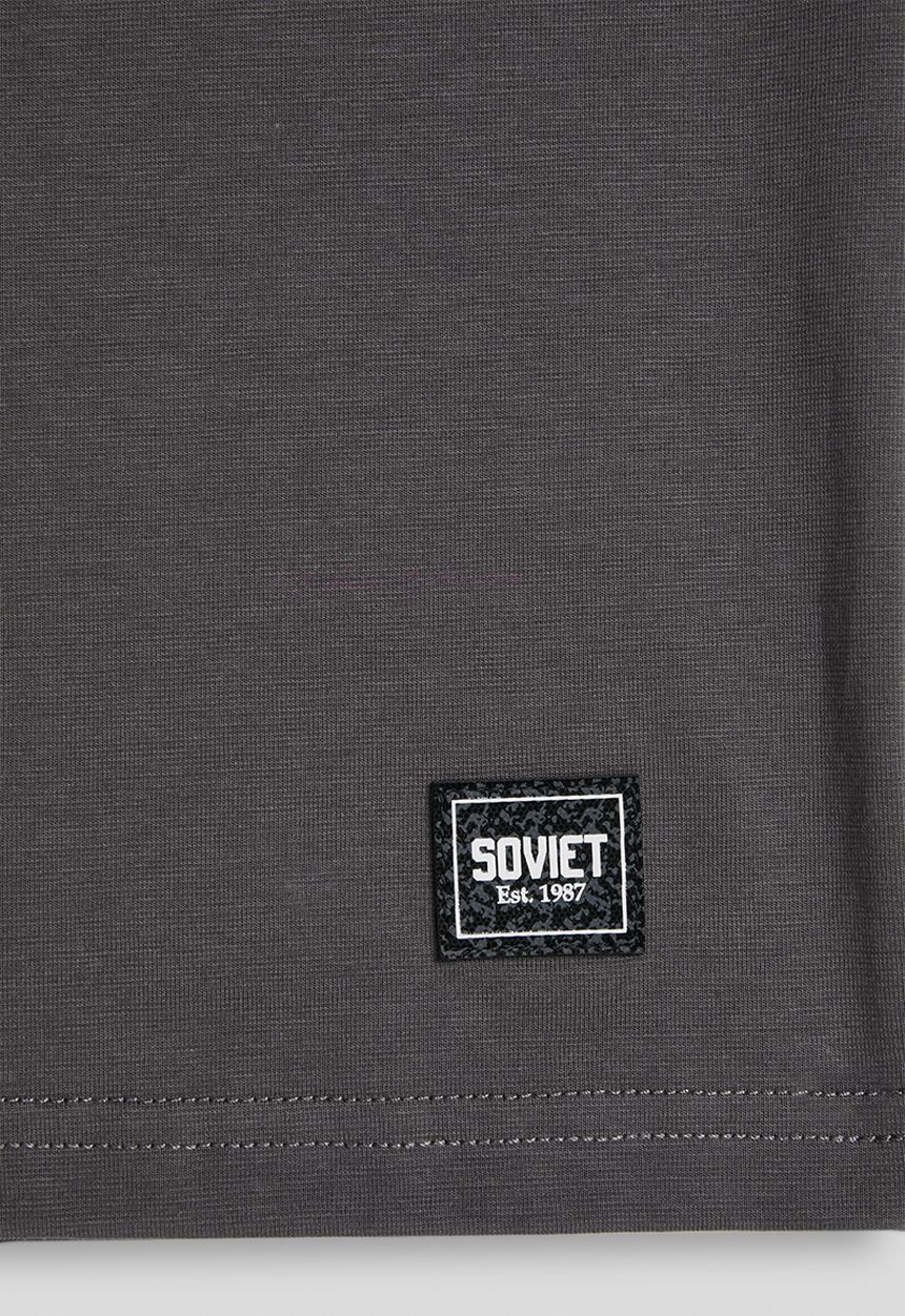 SOVIET - Boys S/Slv Crew Neck Tee (Box Fit) - Anthracite