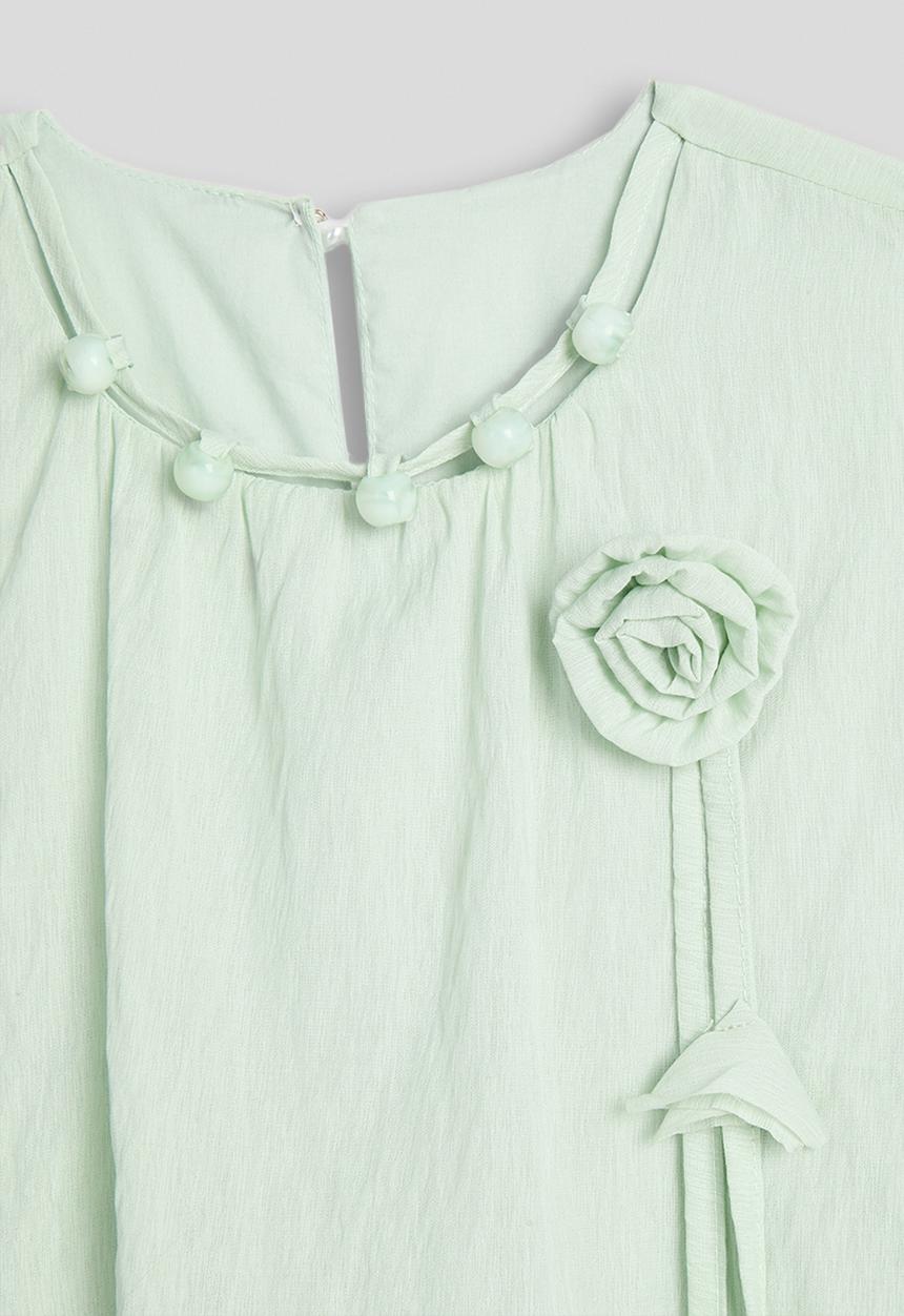 Pop Candy - Asymmetrical tier hem dress - light sage