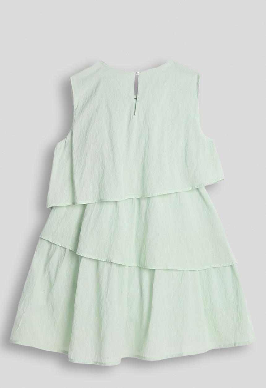 Pop Candy - Asymmetrical tier hem dress - light sage