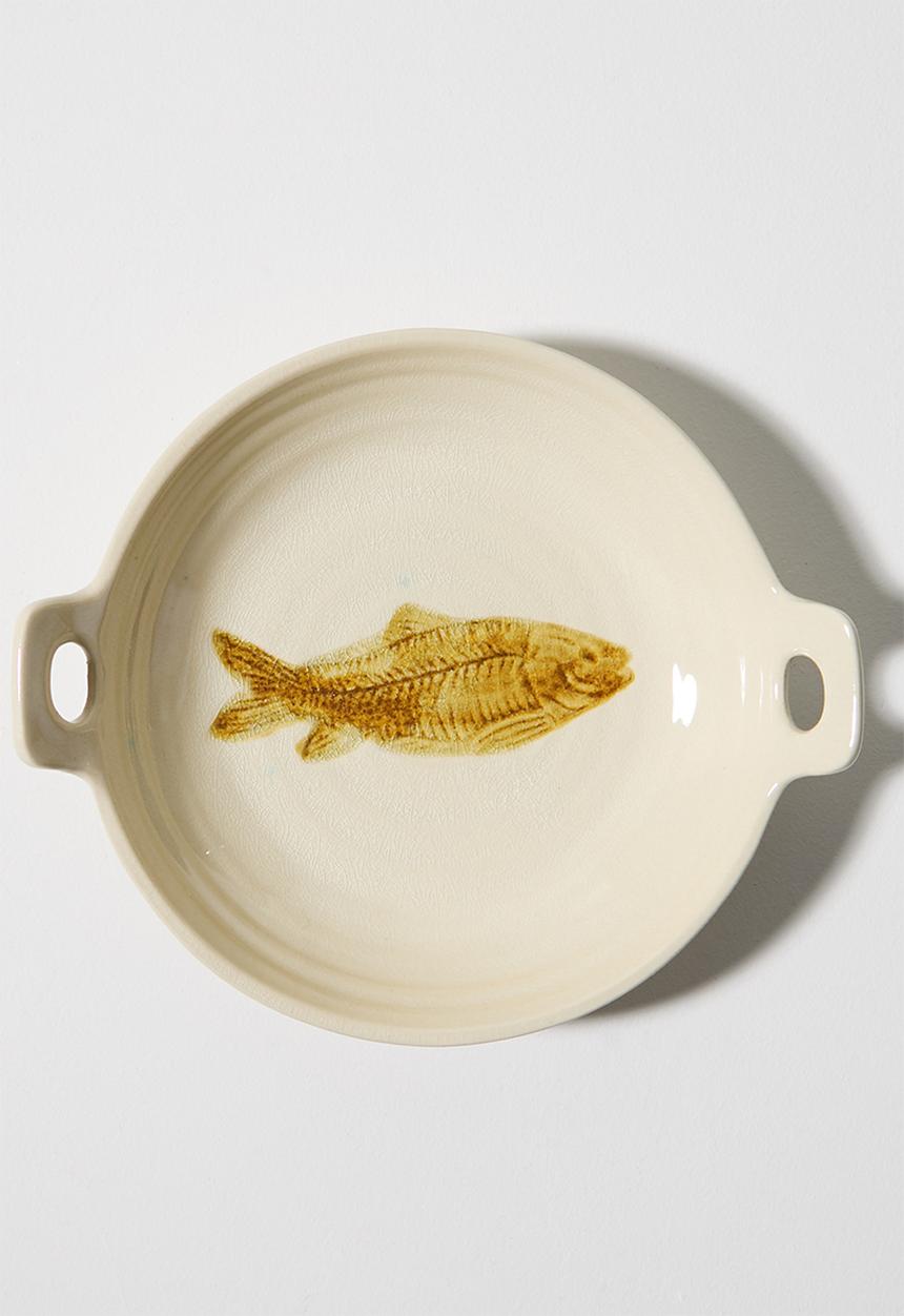 Sixth Floor - Stoneware Fish Serving Bowl - Natural