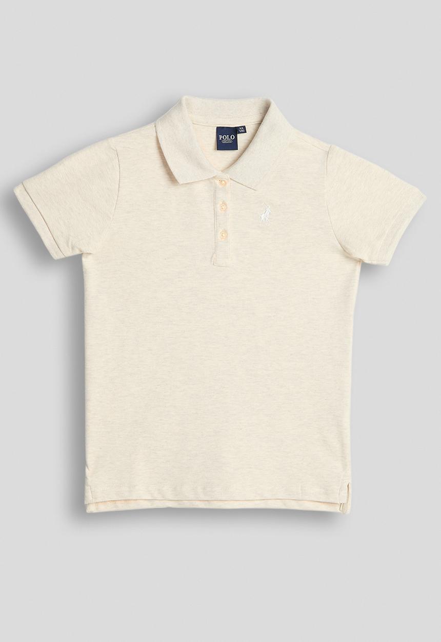 POLO - Girls Nina Short sleeve Golfer - Stone