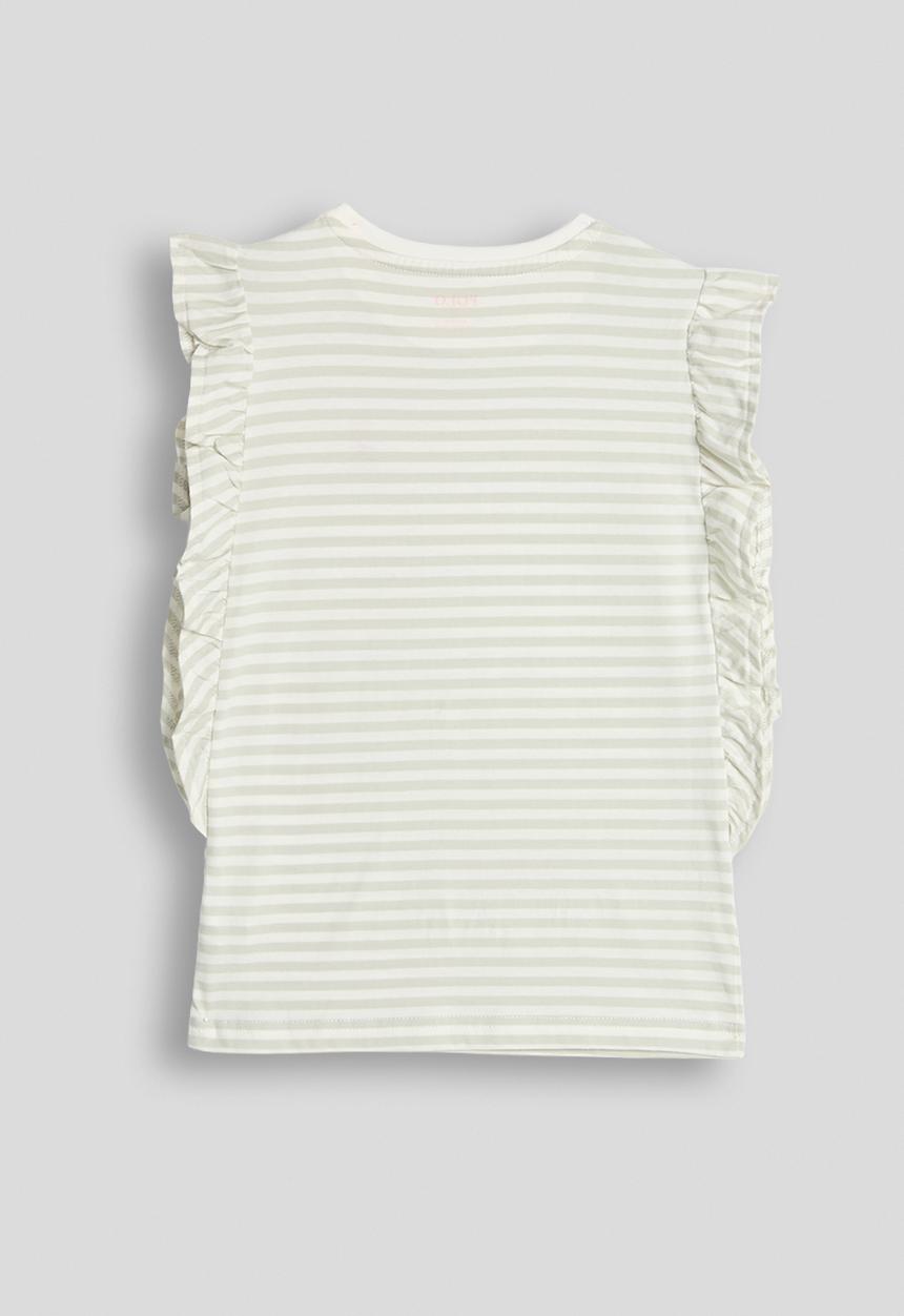 POLO - Girls Chloe Frill Sleeveless Tee - Cool Sage
