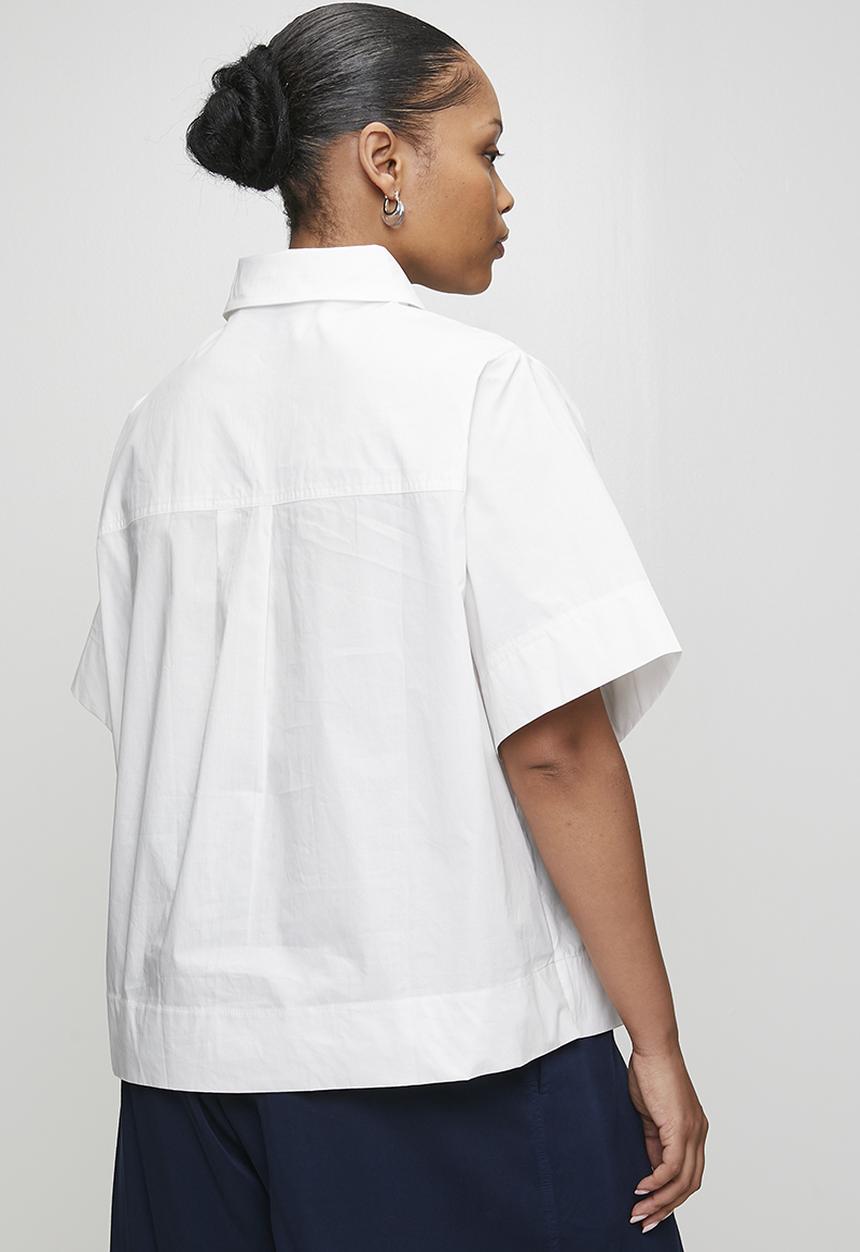 Me&B - Plus Big Pocket Shirt - Milk