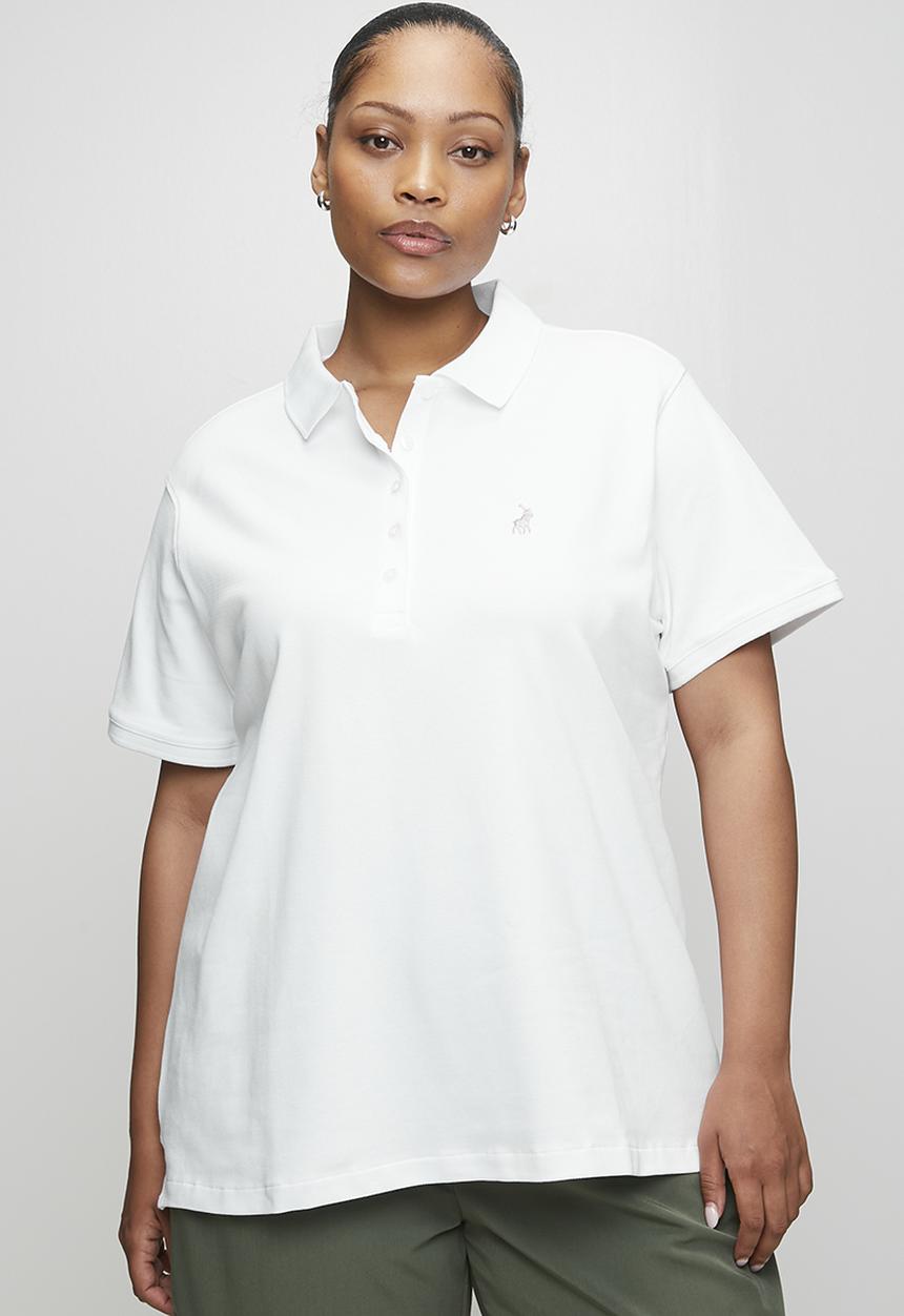 POLO - Wmn margot ss golfer - white