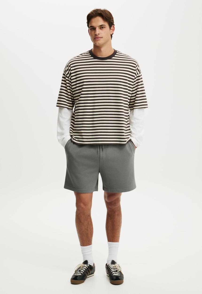Cotton On - Everyday Fleece Short - Slate Stone