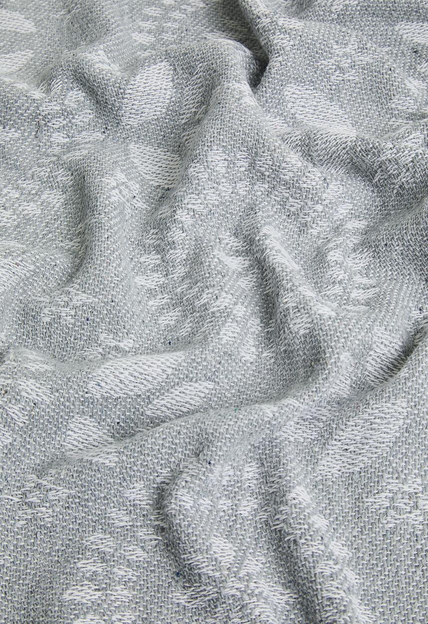 H&S - Floral Cotton Throw - Blue