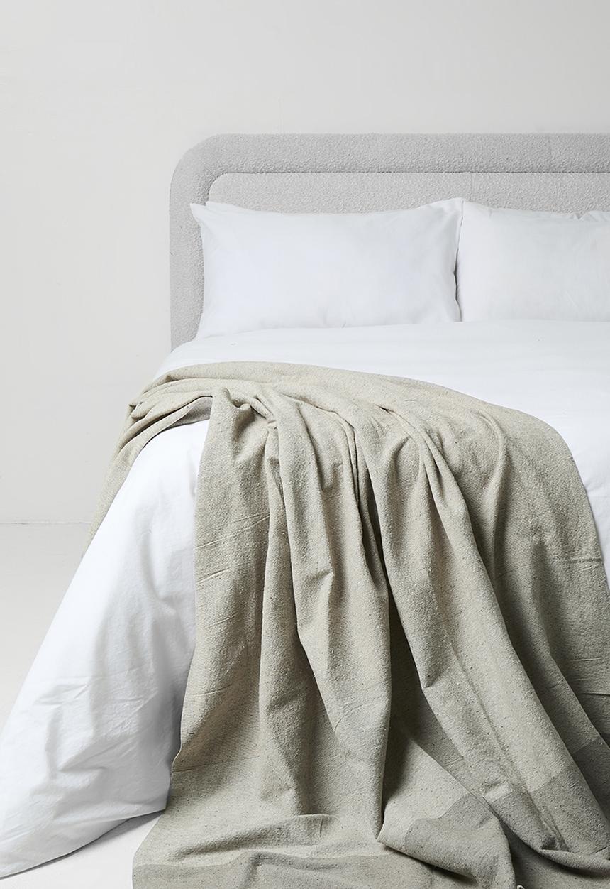 H&S - Cotton Melange Blanket - Natural