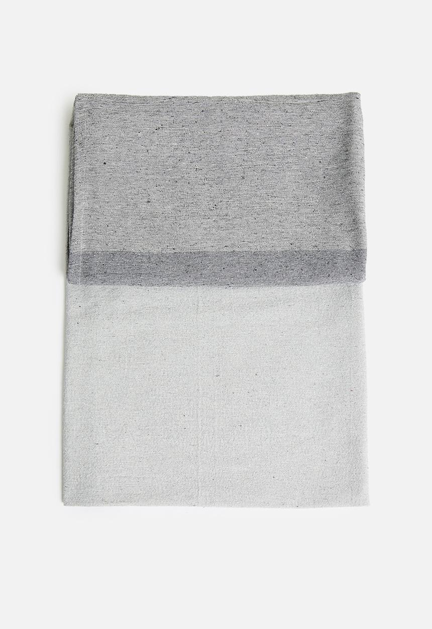 H&S - Cotton Melange Blanket - Grey