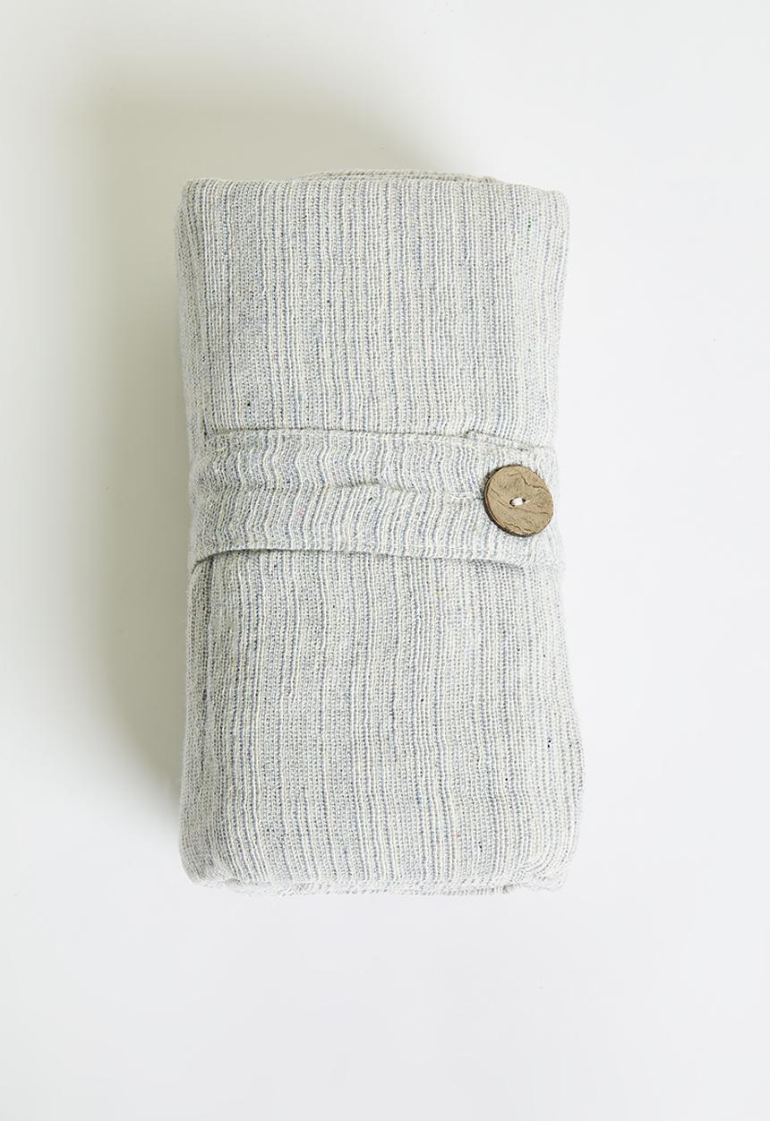 H&S - Cotton Striped Blanket - Grey