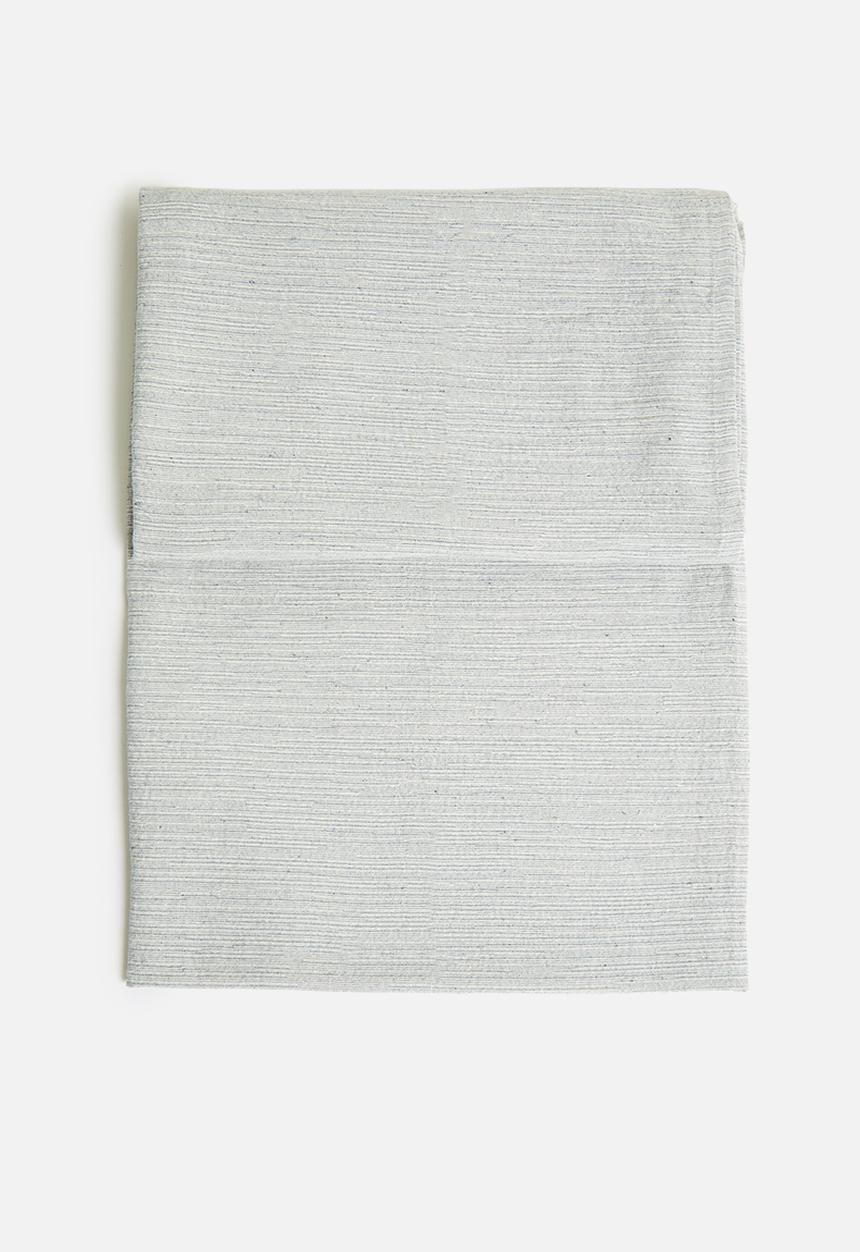 H&S - Cotton Striped Blanket - Grey