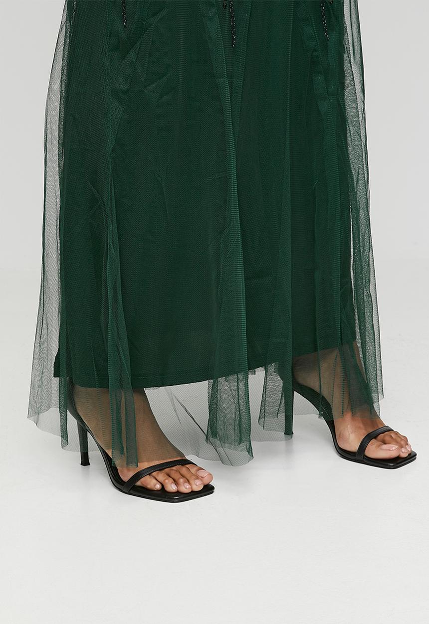 Stella Morgan - Cap Sleeve Sequin Maxi Dress With Mermaid Hem - Emerald