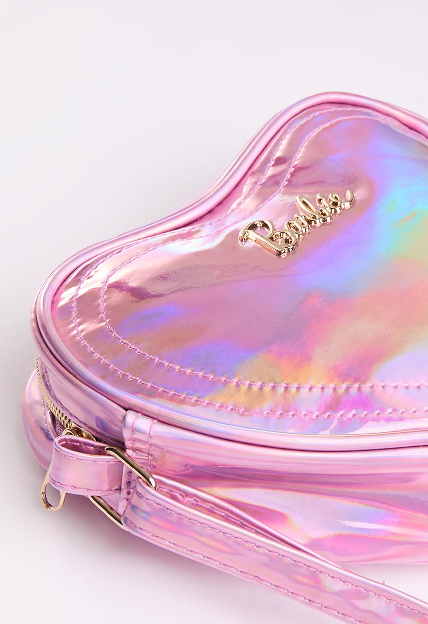 Pop Candy - Barbie Metallic Heart Sling Bag - pink