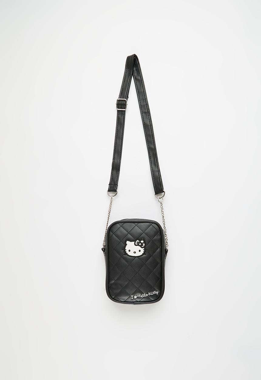 Pop Candy - Hello Kitty Quilted Pu Sling Bag - black