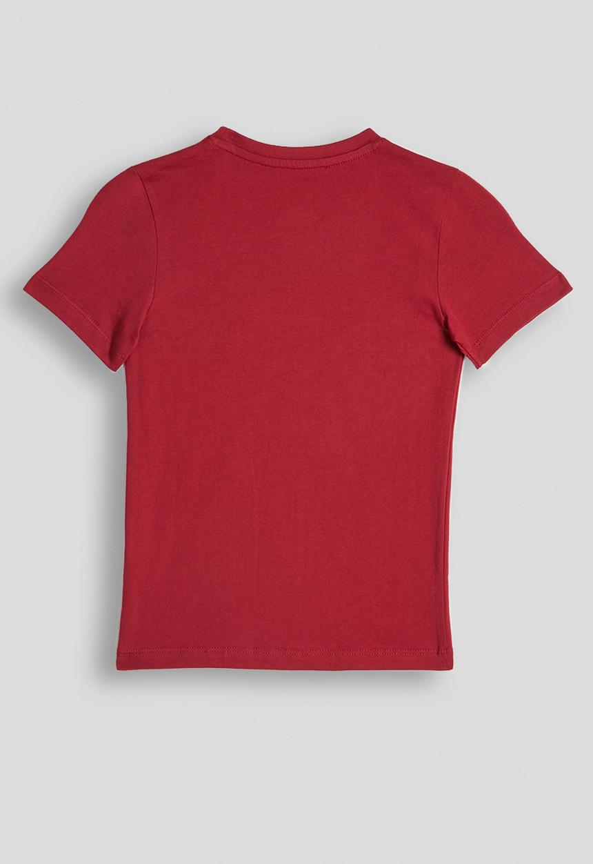 POLO - Boys Calvin Printed Short Sleeve Tee - Dark Red