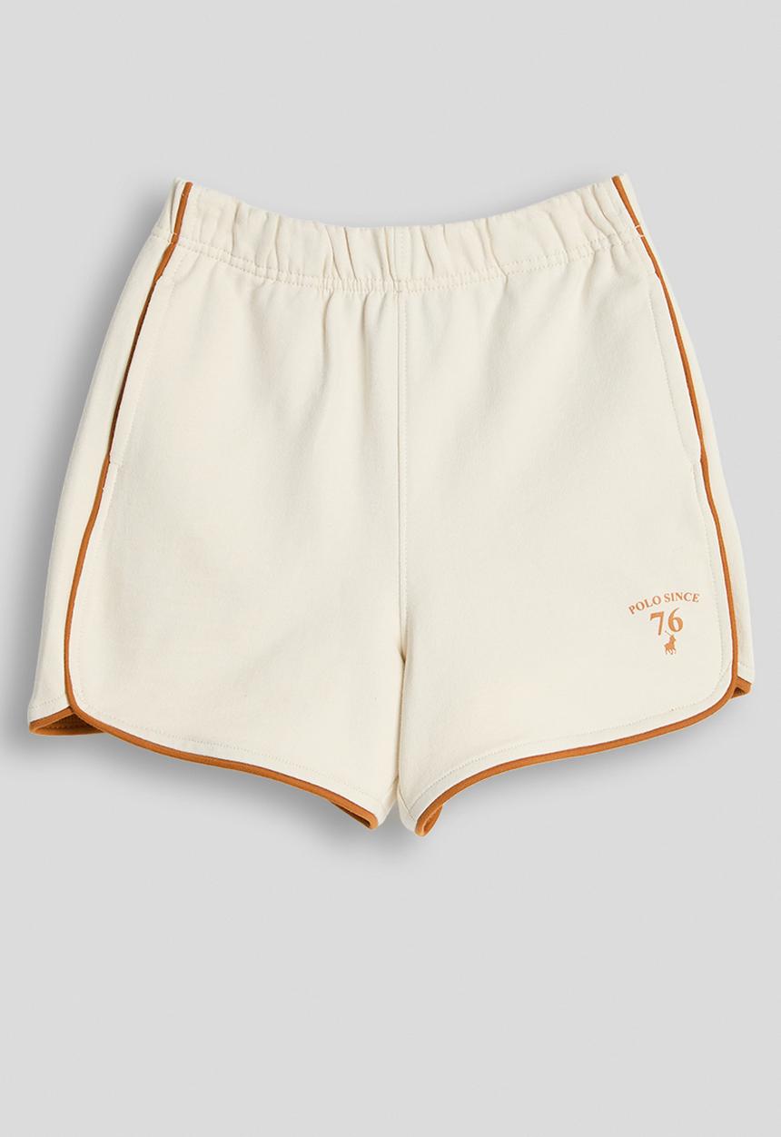 POLO - Girls Gemma Curved Hem Short - Light Stone