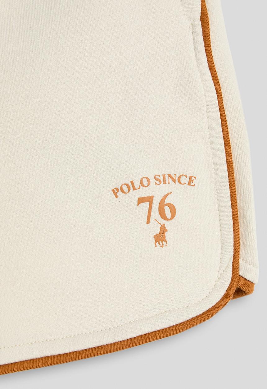 POLO - Girls Gemma Curved Hem Short - Light Stone