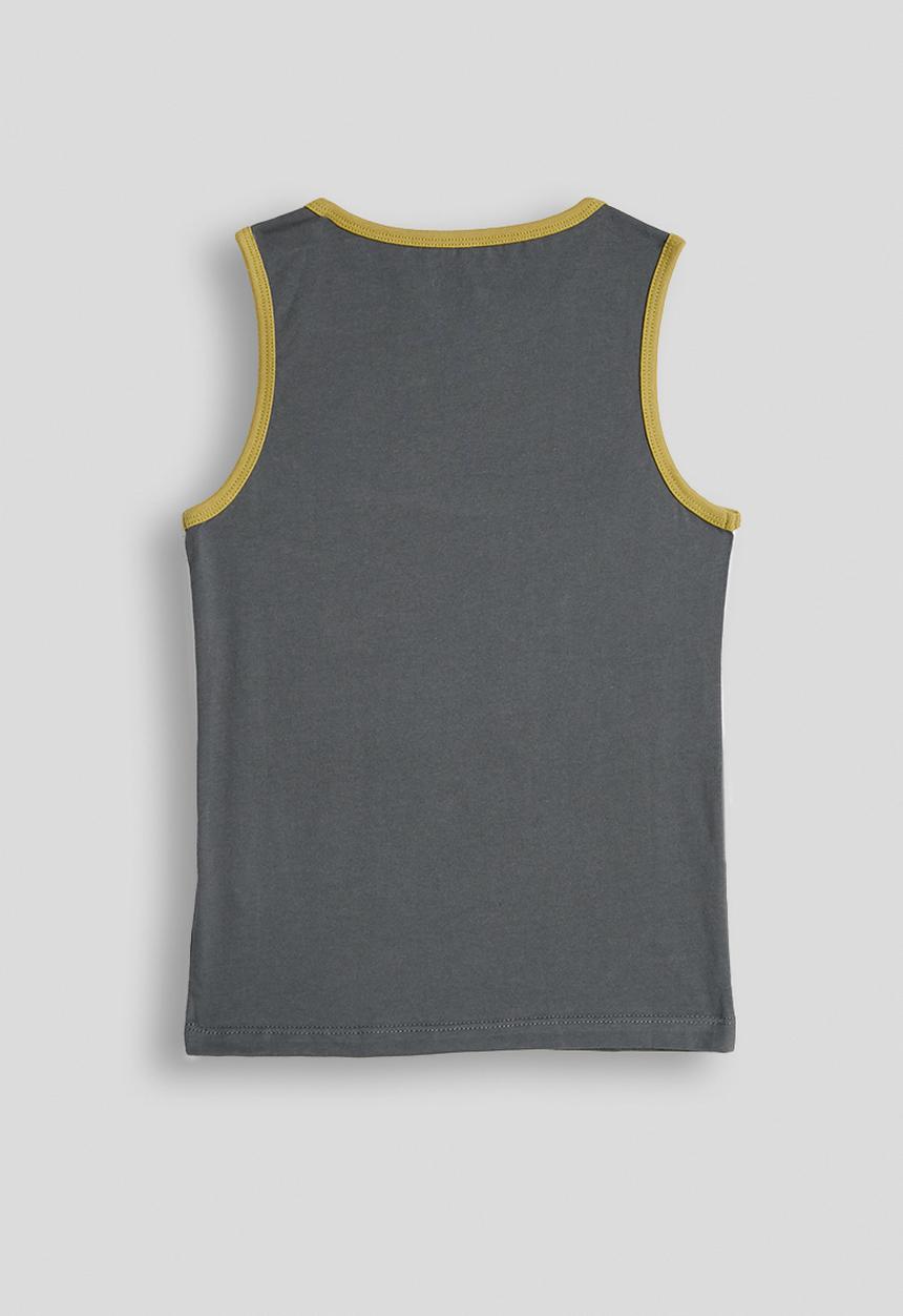 POLO - Boys Jude Colour Blocked Vest - Gunmetal