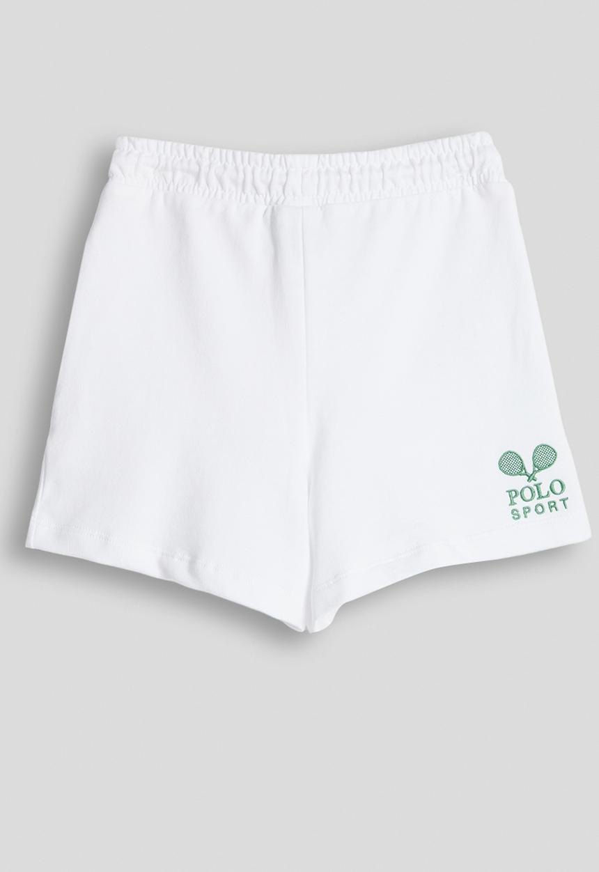 POLO - Girls Kim Printed Sport Short - White