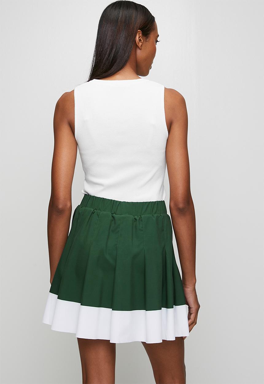 POLO - Wmn Sam Pleated Sport Skort - Forest Green