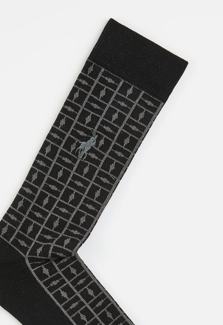 POLO - Maze Pattern Sock - Black Multi