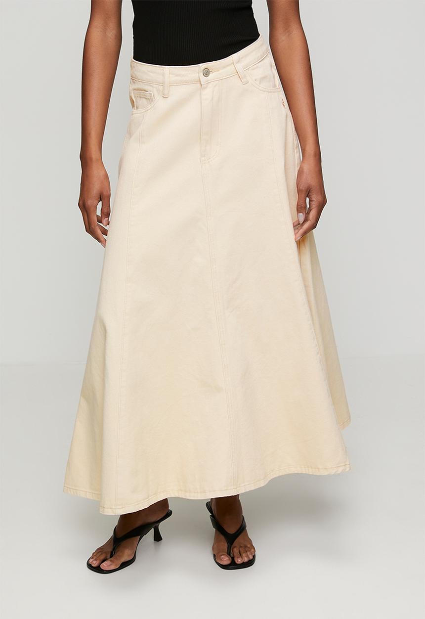 POLO - Wmn Yara Denim Skirt - Stone Wash
